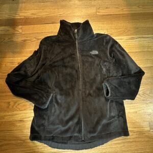 The North Face Osito Full Zip Fleece Jacket Size Large Taupe black NF0A3XBD EUC
